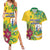 Personalized Saint Vincent and the Grenadines Couples Matching Summer Maxi Dress and Hawaiian Shirt Stylized Peacock Feather Royal