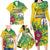 Personalized Saint Vincent and the Grenadines Family Matching Long Sleeve Bodycon Dress and Hawaiian Shirt Stylized Peacock Feather Royal