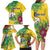 Personalized Saint Vincent and the Grenadines Family Matching Long Sleeve Bodycon Dress and Hawaiian Shirt Stylized Peacock Feather Royal