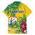 Personalized Saint Vincent and the Grenadines Family Matching Long Sleeve Bodycon Dress and Hawaiian Shirt Stylized Peacock Feather Royal