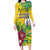 Personalized Saint Vincent and the Grenadines Family Matching Long Sleeve Bodycon Dress and Hawaiian Shirt Stylized Peacock Feather Royal