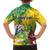 Personalized Saint Vincent and the Grenadines Family Matching Off The Shoulder Long Sleeve Dress and Hawaiian Shirt Stylized Peacock Feather Royal