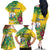 Personalized Saint Vincent and the Grenadines Family Matching Off The Shoulder Long Sleeve Dress and Hawaiian Shirt Stylized Peacock Feather Royal