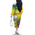 Personalized Saint Vincent and the Grenadines Family Matching Off The Shoulder Long Sleeve Dress and Hawaiian Shirt Stylized Peacock Feather Royal