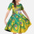 Personalized Saint Vincent and the Grenadines Family Matching Off Shoulder Maxi Dress and Hawaiian Shirt Stylized Peacock Feather Royal