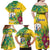 Personalized Saint Vincent and the Grenadines Family Matching Off Shoulder Maxi Dress and Hawaiian Shirt Stylized Peacock Feather Royal