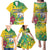 Personalized Saint Vincent and the Grenadines Family Matching Puletasi and Hawaiian Shirt Stylized Peacock Feather Royal