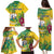 Personalized Saint Vincent and the Grenadines Family Matching Puletasi and Hawaiian Shirt Stylized Peacock Feather Royal