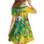 Personalized Saint Vincent and the Grenadines Family Matching Summer Maxi Dress and Hawaiian Shirt Stylized Peacock Feather Royal