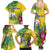 Personalized Saint Vincent and the Grenadines Family Matching Summer Maxi Dress and Hawaiian Shirt Stylized Peacock Feather Royal