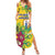 Personalized Saint Vincent and the Grenadines Family Matching Summer Maxi Dress and Hawaiian Shirt Stylized Peacock Feather Royal