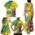 Personalized Saint Vincent and the Grenadines Family Matching Tank Maxi Dress and Hawaiian Shirt Stylized Peacock Feather Royal