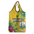 Saint Vincent and the Grenadines Grocery Bag Stylized Peacock Feather Royal