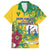 Personalized Saint Vincent and the Grenadines Hawaiian Shirt Stylized Peacock Feather Royal