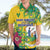 Personalized Saint Vincent and the Grenadines Hawaiian Shirt Stylized Peacock Feather Royal