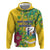 Personalized Saint Vincent and the Grenadines Hoodie Stylized Peacock Feather Royal