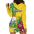 Personalized Saint Vincent and the Grenadines Hoodie Dress Stylized Peacock Feather Royal