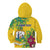 Personalized Saint Vincent and the Grenadines Kid Hoodie Stylized Peacock Feather Royal