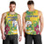 Personalized Saint Vincent and the Grenadines Men Tank Top Stylized Peacock Feather Royal