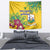 Saint Vincent and the Grenadines Tapestry Stylized Peacock Feather Royal - Wonder Print Shop