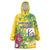 Personalized Saint Vincent and the Grenadines Wearable Blanket Hoodie Stylized Peacock Feather Royal