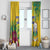 Saint Vincent and the Grenadines Window Curtain Stylized Peacock Feather Royal - Wonder Print Shop