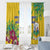 Saint Vincent and the Grenadines Window Curtain Stylized Peacock Feather Royal - Wonder Print Shop