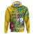 Personalized Saint Vincent and the Grenadines Zip Hoodie Stylized Peacock Feather Royal - Wonder Print Shop