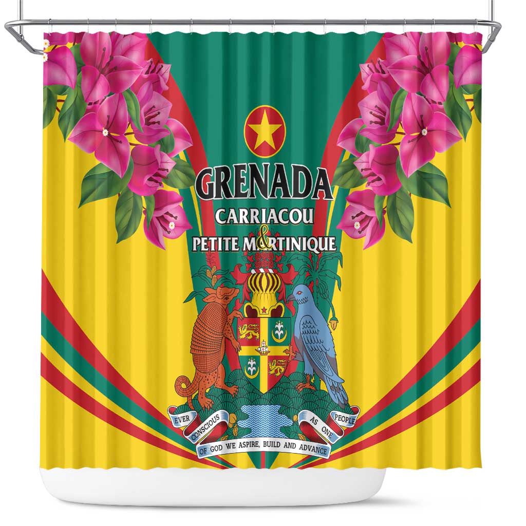 Carriacou and Petite Martinique Shower Curtain Bougainvillea Flowers - Wonder Print Shop