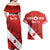 Personalised Canada Maple Leaf Couples Matching Off Shoulder Maxi Dress and Hawaiian Shirt A mari usque ad mare