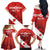 Personalised Canada Maple Leaf Family Matching Off The Shoulder Long Sleeve Dress and Hawaiian Shirt A mari usque ad mare