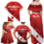 Personalised Canada Maple Leaf Family Matching Off Shoulder Maxi Dress and Hawaiian Shirt A mari usque ad mare