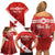 Personalised Canada Maple Leaf Family Matching Off Shoulder Short Dress and Hawaiian Shirt A mari usque ad mare