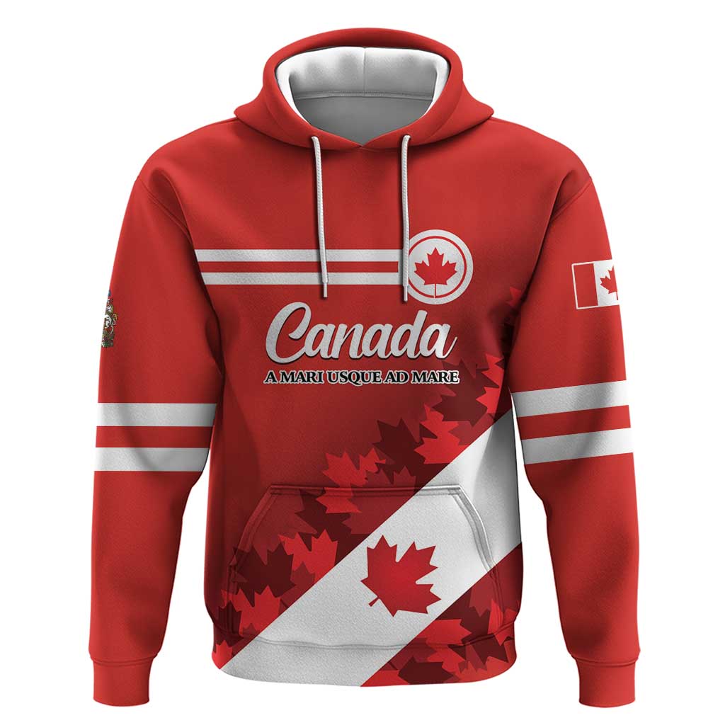 Personalised Canada Maple Leaf Hoodie A mari usque ad mare