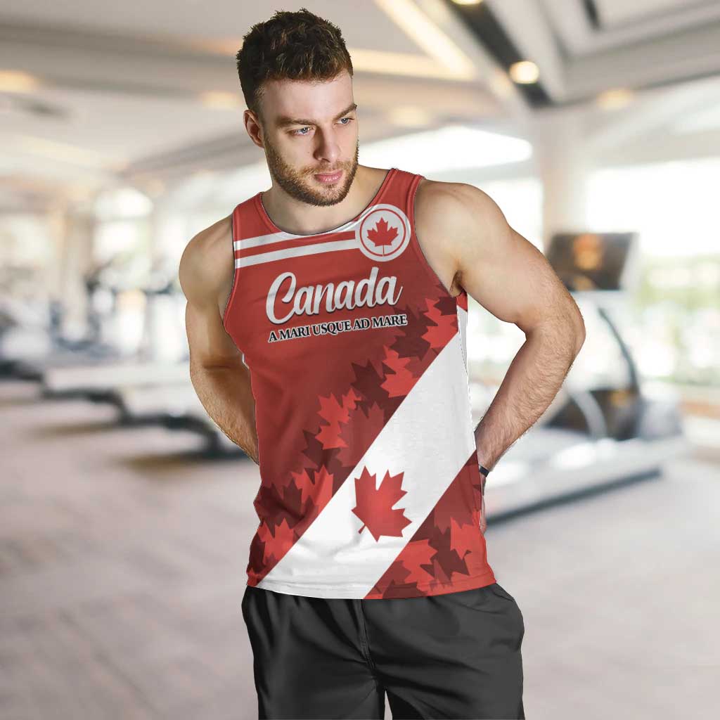 Personalised Canada Maple Leaf Men Tank Top A mari usque ad mare