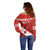 Personalised Canada Maple Leaf Off Shoulder Sweater A mari usque ad mare