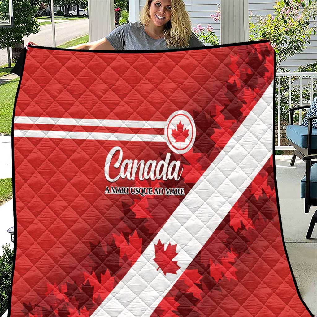 Canada Maple Leaf Quilt A mari usque ad mare - Wonder Print Shop