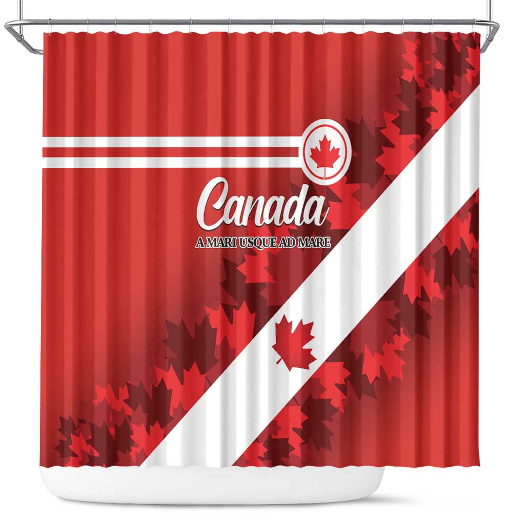 Canada Maple Leaf Shower Curtain A mari usque ad mare - Wonder Print Shop