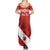 Personalised Canada Maple Leaf Summer Maxi Dress A mari usque ad mare