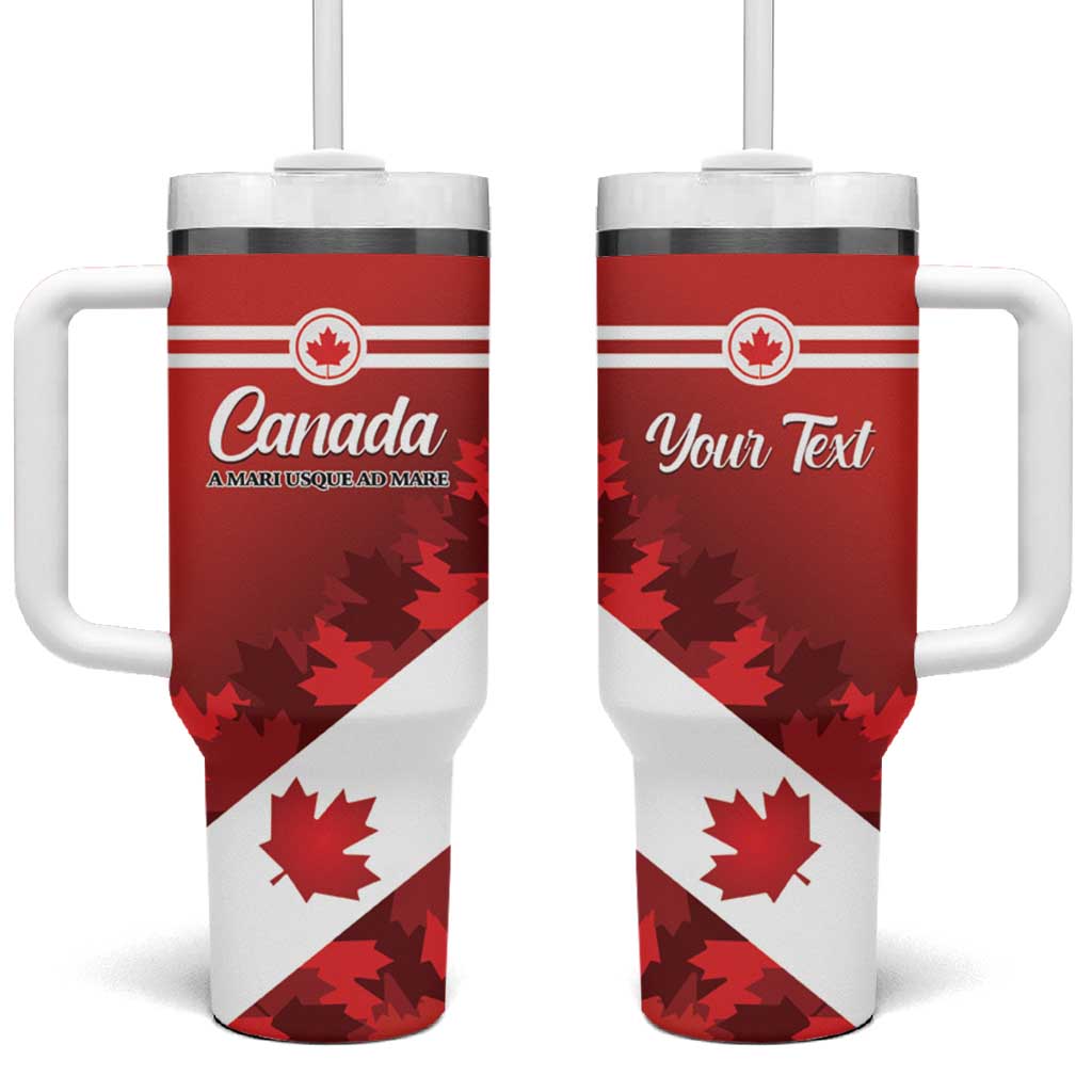 Personalised Canada Maple Leaf Tumbler With Handle A mari usque ad mare - Wonder Print Shop