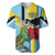 Personalized Saint Lucia Baseball Jersey Jacquot Parrot Rosie Floral