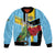 Personalized Saint Lucia Bomber Jacket Jacquot Parrot Rosie Floral