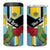 Personalized Saint Lucia 4 in 1 Can Cooler Tumbler Jacquot Parrot Rosie Floral