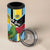 Personalized Saint Lucia 4 in 1 Can Cooler Tumbler Jacquot Parrot Rosie Floral