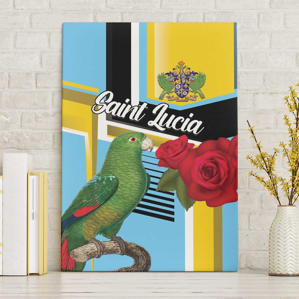 Saint Lucia Canvas Wall Art Jacquot Parrot Rosie Floral