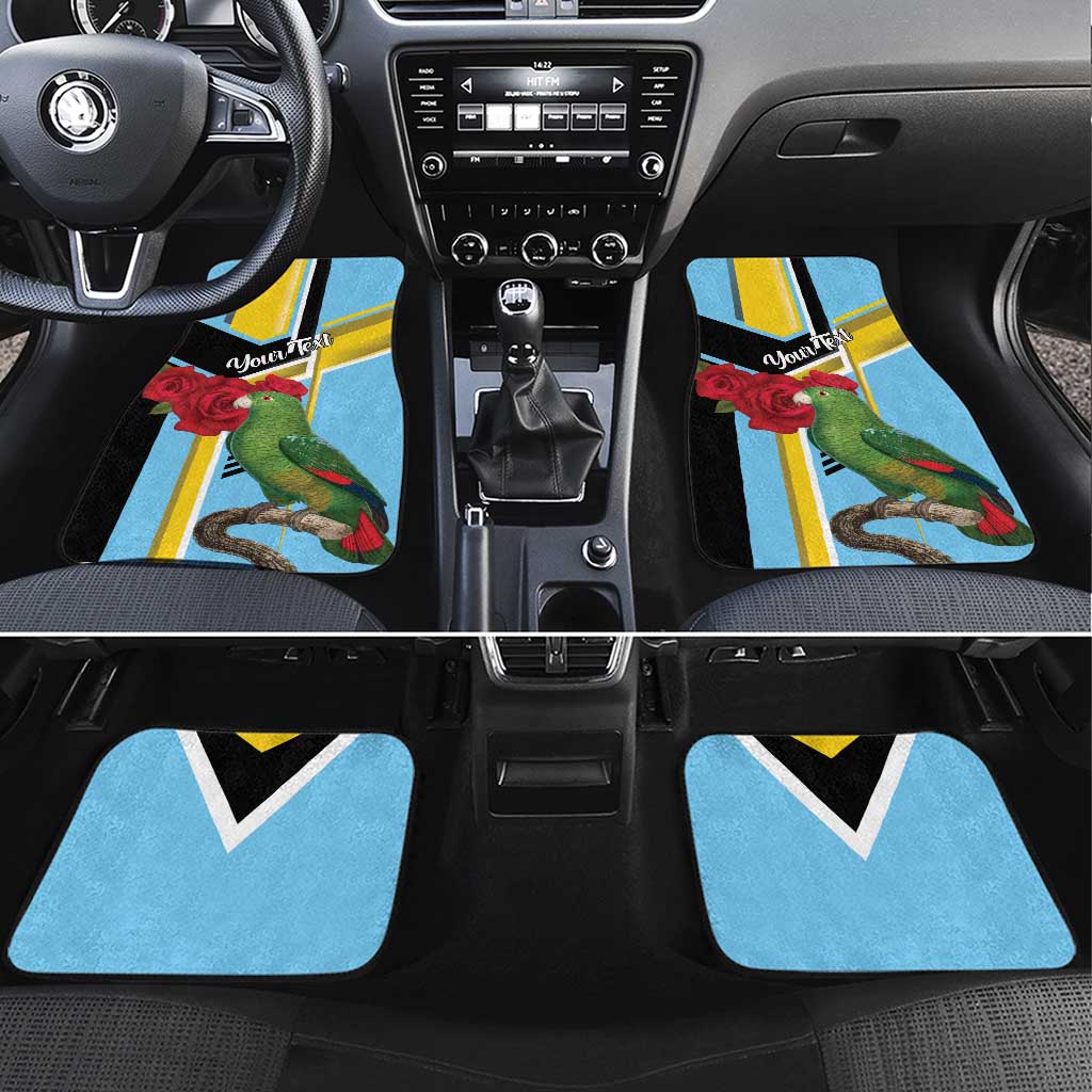 Saint Lucia Car Mats Jacquot Parrot Rosie Floral