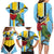 Personalized Saint Lucia Family Matching Long Sleeve Bodycon Dress and Hawaiian Shirt Jacquot Parrot Rosie Floral