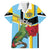 Personalized Saint Lucia Family Matching Long Sleeve Bodycon Dress and Hawaiian Shirt Jacquot Parrot Rosie Floral