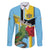 Personalized Saint Lucia Family Matching Long Sleeve Bodycon Dress and Hawaiian Shirt Jacquot Parrot Rosie Floral