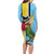 Personalized Saint Lucia Family Matching Long Sleeve Bodycon Dress and Hawaiian Shirt Jacquot Parrot Rosie Floral